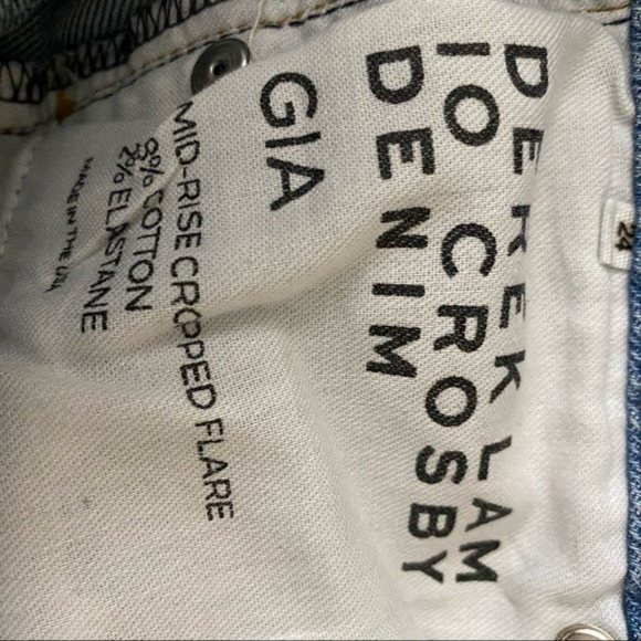 Derek Lam 10 Crosby Gia Cropped Flare Jeans 24 - Picture 7 of 8